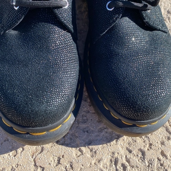 Dr. Martens glitter oxfords suede lace up loafers size 6 grunge whimsigoth fairy - Picture 3 of 9